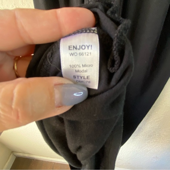 NWT Michael Stars Sconc Racerback Model  Black Basic Bodycon Tank Dress SZ  M - Picture 11 of 13